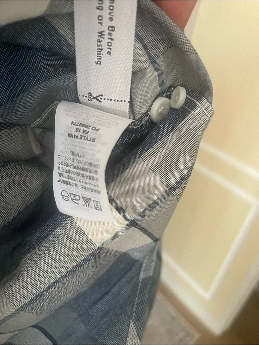 J. Crew Blue and White Plaid Button-Down Shirt - Men